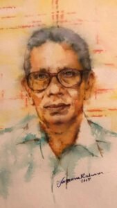 A unique and beautiful watercolor portrait commission from a photo, demonstrating the luminous washes and detailed craftsmanship of Houston watercolor artist Tasnuva Rahman.