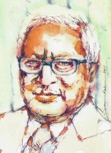 A heartfelt and expressive custom portrait by Houston watercolor artist Tasnuva Rahman, capturing emotion through the delicate transparency of the watercolor medium.