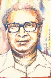 A vibrant and fluid watercolor portrait by Tasnuva Rahman, highlighting the artist's skill in creating unique and personal commissioned art.